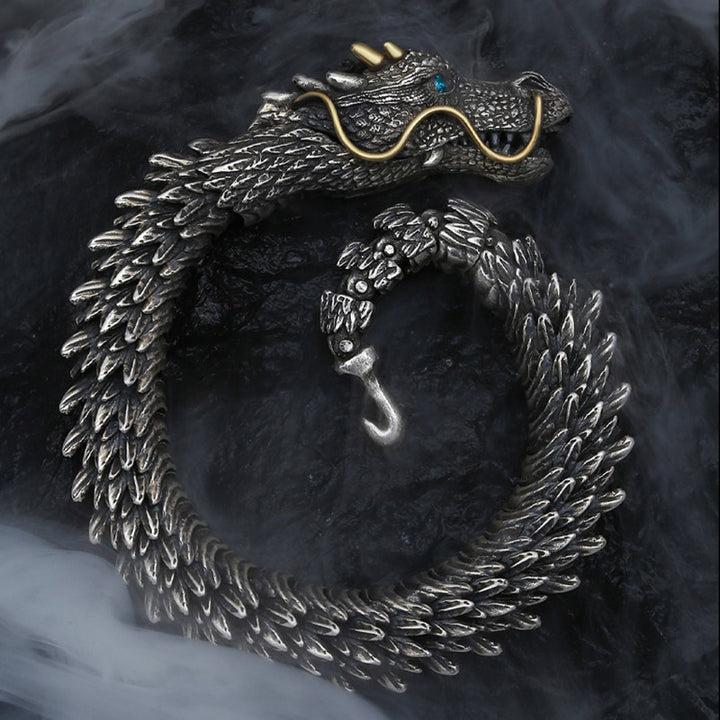 Braccialetto a catena con amuleto fatto a mano con drago nordico Buddha Stones , protezione dalla fortuna