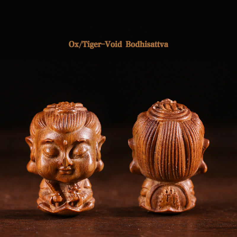 Zodiaco cinese Natale Buddha Sandalo verde Loto Inciso Decorazione positiva per la casa