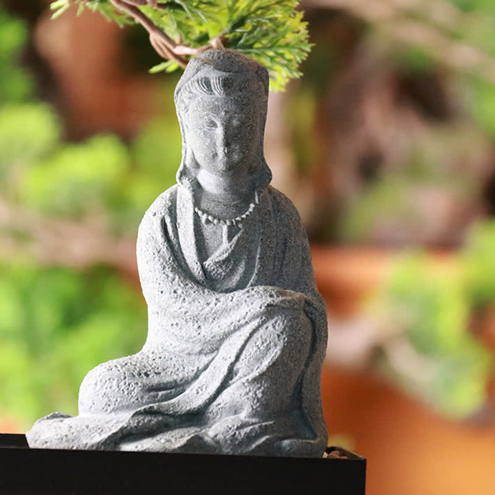 Buddha Stones Avalokitesvara Statua Benedizione Decorazione per la casa