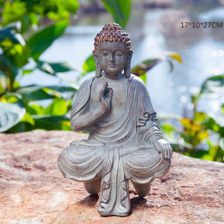 Statua in resina di Buddha Zen in meditazione, decorazione per la casa