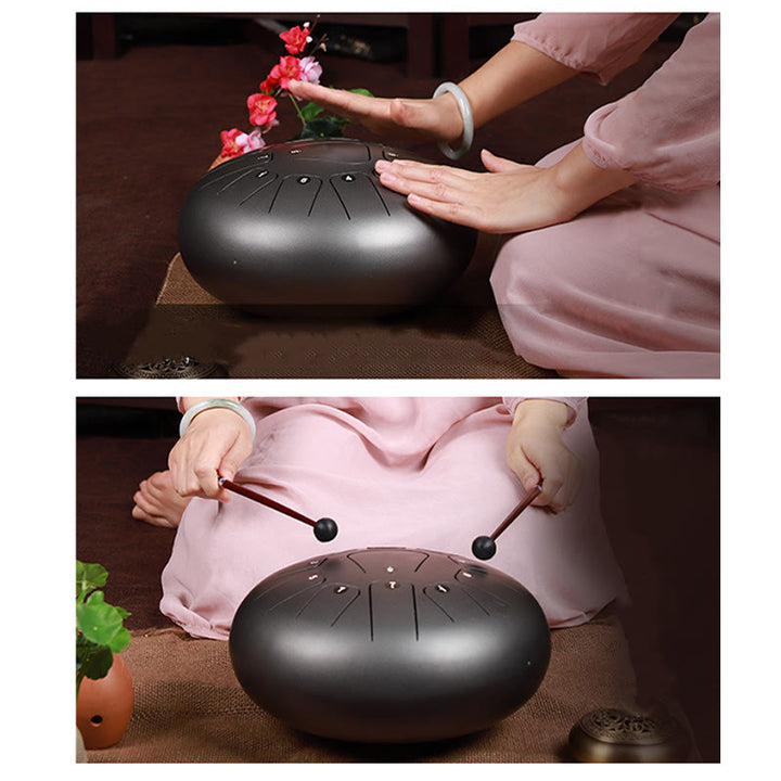 Buddha Stones Steel Tongue Drum Sound Healing Mindfulness Meditazione Yoga Drum Kit 11 Note 8 Pollici - image 3