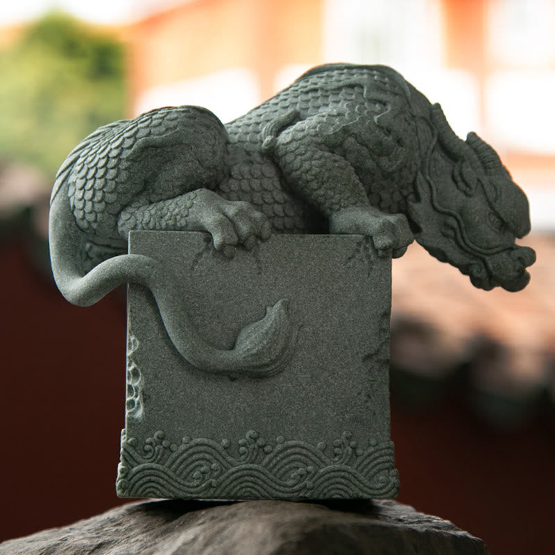 Buddha Stones Feng Shui in piedi seduto drago successo fortuna decorazione della casa