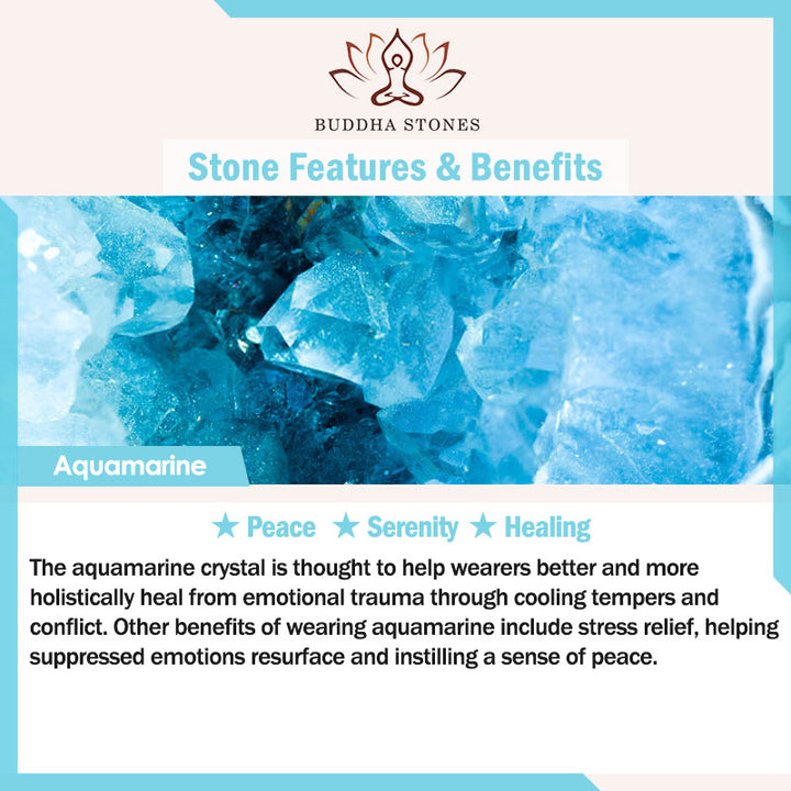 Braccialetto Buddha Stones Natural Aquamarine Serenity - image 6