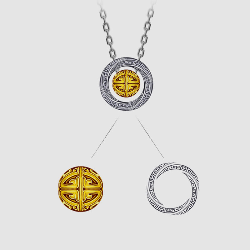 Collana con ciondolo in rame con perline portafortuna Mobius , Buddha Stones, ricchezza