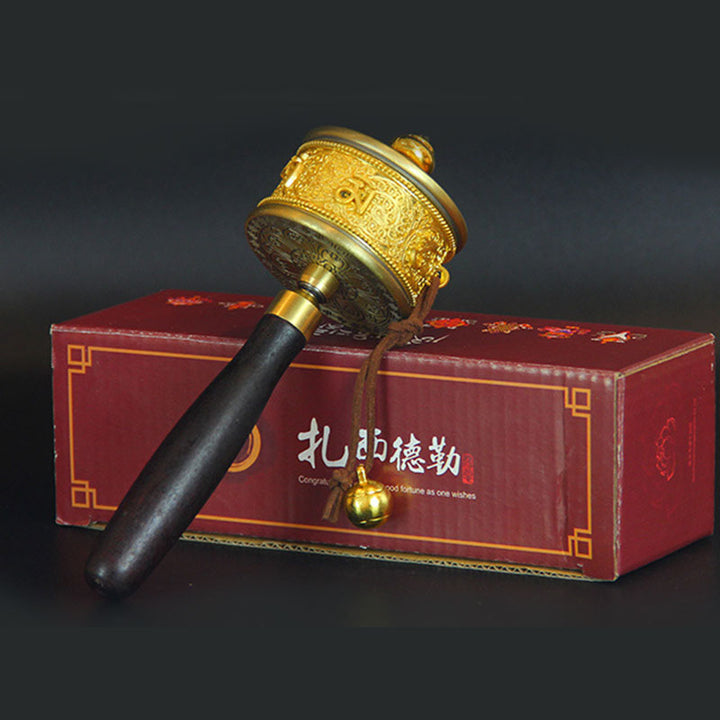 Ruota della preghiera tibetana fortunata Decorazione con sei parole vere