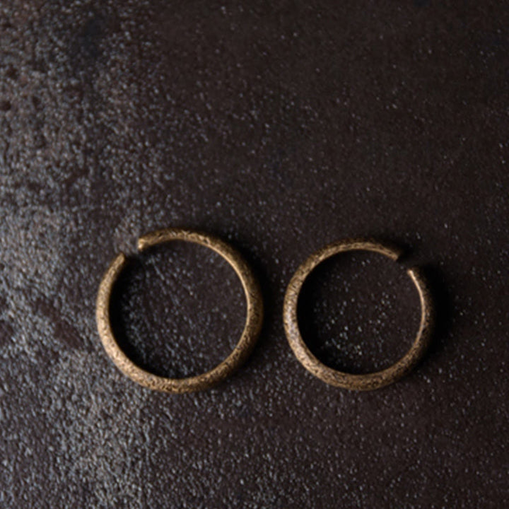 Anello di coppia portafortuna in rame con design vintage tibetano