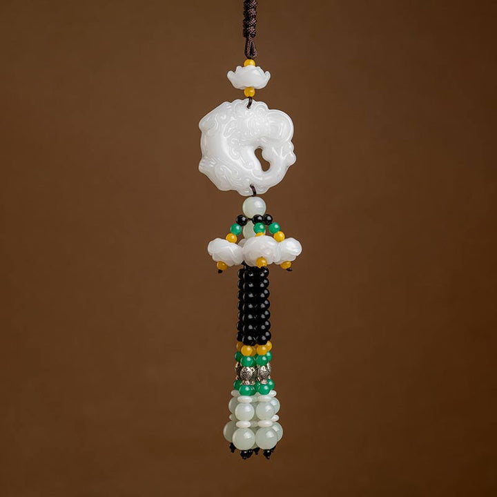Buddha Stones FengShui Giada PiXiu Benedizione Ciondolo Auto Decorazione