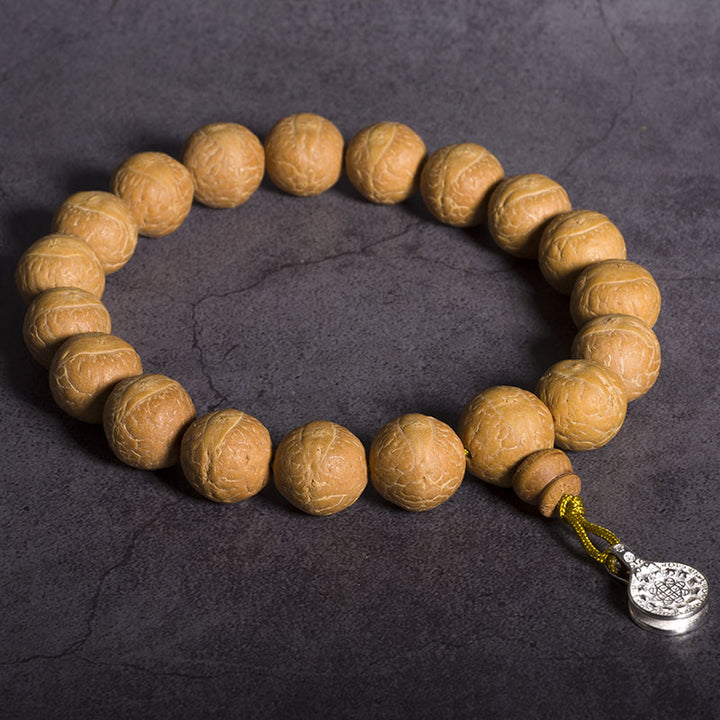 Buddha Stones Bodhi Seme Fortuna Auspicio Mala da polso Nappa Mala tascabile