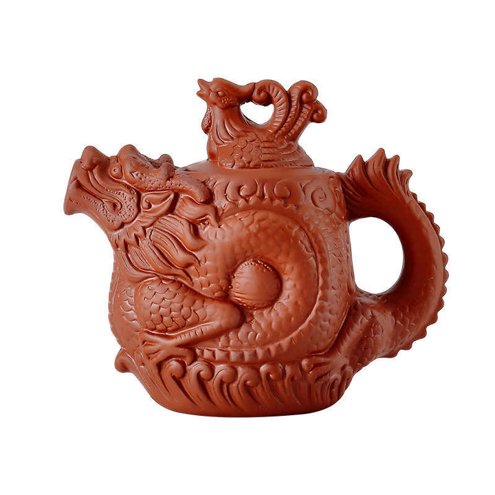 Teiera in ceramica vintage Dragon Phoenix