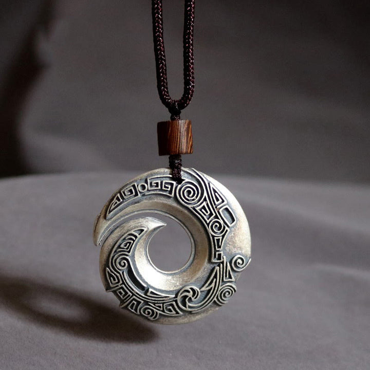 Buddha Stones La fortuna di una persona migliora il design del modello Collana pendente in rame con fortuna