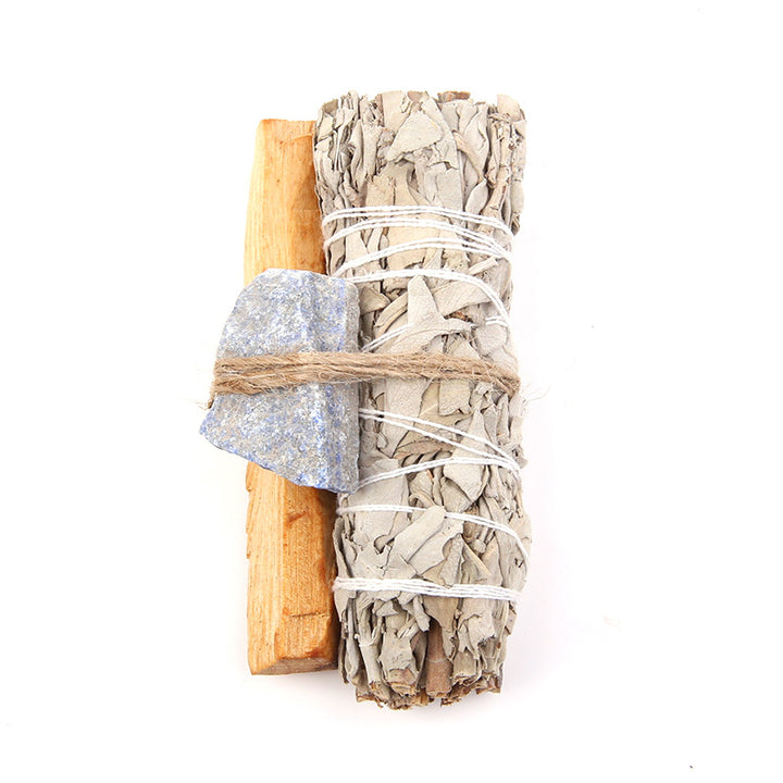 Buddha Stones Palo Santo naturale Ametista Avventurina verde Cristallo Salvia bianca Smudge Purifica Set altare Forniture spirituali