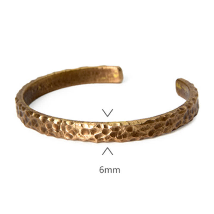 Braccialetto di rame con design semplice Buddha Stones Wealth