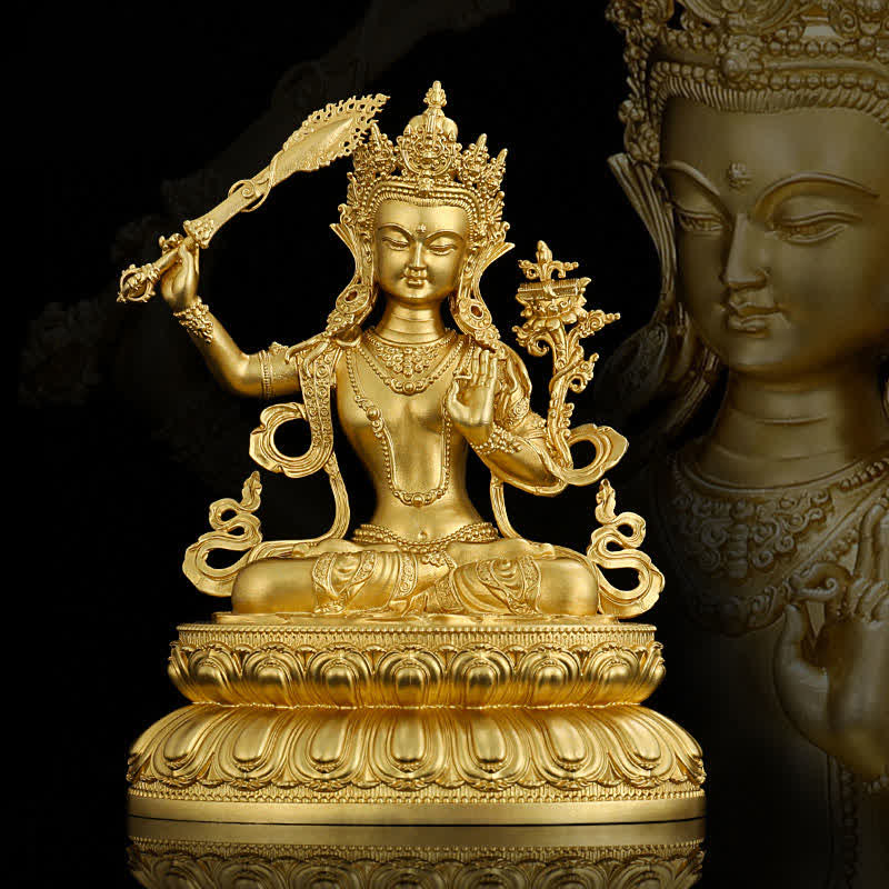 Statua di Buddha della medicina Shakyamuni Amitabha, statua in rame della serenità, decorazione per la casa - image 10