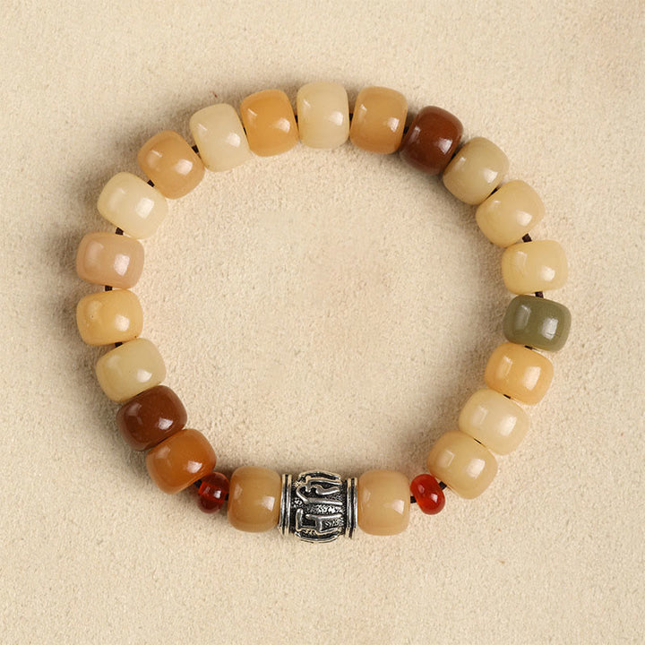 Buddha Stones Semi di Bodhi naturali Il Signore della Foresta dei Cadaveri Om Mani Padme Hum Braccialetto della Saggezza