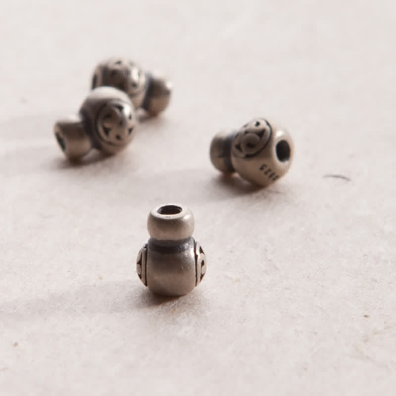 Buddha Stones 108 Mala Beads 925 Sterling Silver Citrino Sandalo Turchese Protezione Bracciale Prosperità - image 18