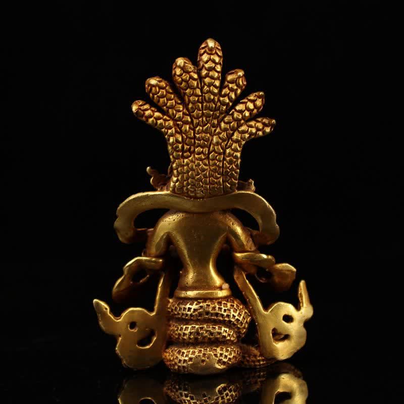 Decorazione della statua in rame di protezione del Bodhisattva Nagarjuna - image 7