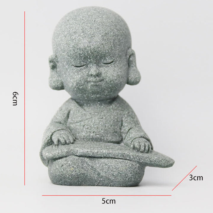 Buddha Stones Meditazione Preghiera Monaco Statua del Buddha Serenità Decorazione della casa - image 5