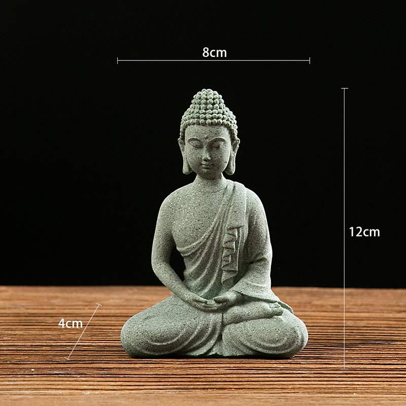 Buddha Stones Meditazione Tibetana Contemplazione Buddha Serenità Compassione Statua Figurina Decorazione