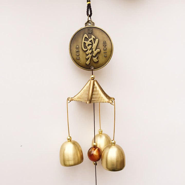 Buddha Stones Benedizione Lettera Elefante Bagua Moneta di Buon Auspicio Appeso al Muro Campanello Campana Decorazione per la Casa Fatta a Mano