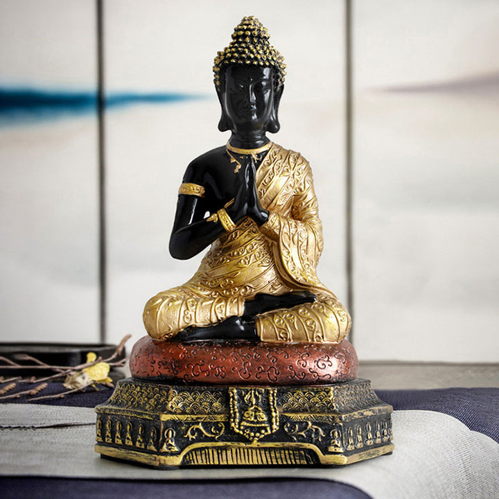 Buddha Stones Statua in resina della compassione del Buddha Decorazione