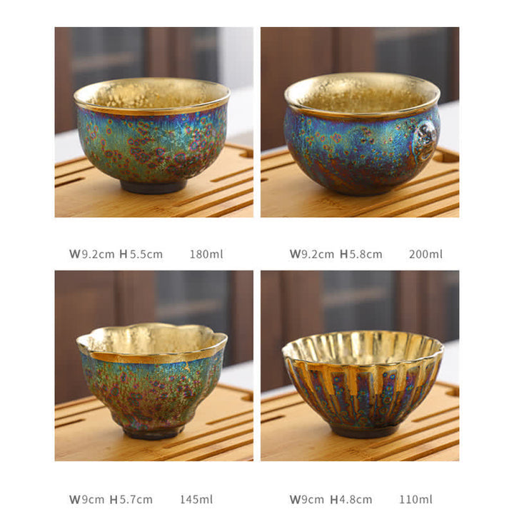 Buddha Stones Tazza da tè in ceramica colorata Tazze da tè