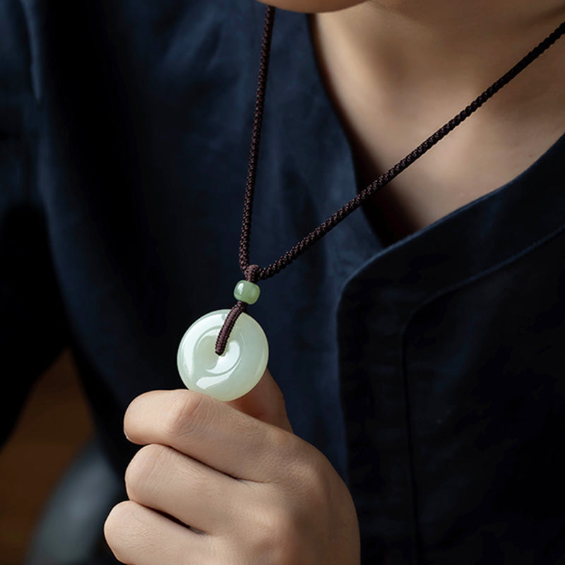 Collana Buddha Stones con fibbia per la pace, fortuna e prosperità