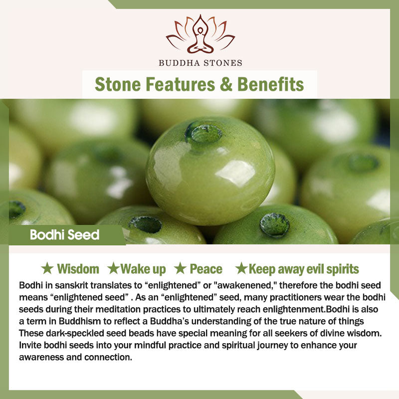 Braccialetto di successo Buddha Stones Lotus Cyan Bodhi Seed