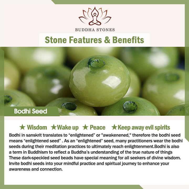 Braccialetto di successo Buddha Stones Lotus Cyan Bodhi Seed