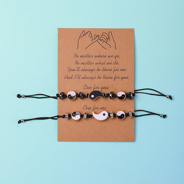 Braccialetto di coppia in ematite Yin Yang Buddha Stones 2 pezzi - image 21