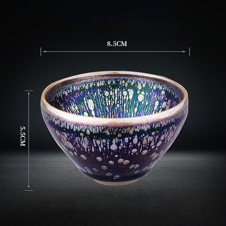 Buddha Stones fatte a mano Jianzhan cinese viola smaltato tazza da tè in ceramica tazza da tè in ceramica Tenmoku Kung Fu