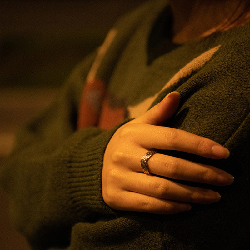 Buddha Stones Anello portafortuna FengShui Wing - image 1