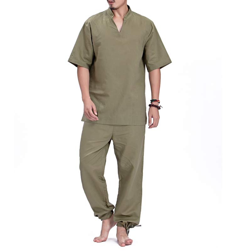 Buddha Stones Meditazione Preghiera Spirituale Zen Pratica Yoga Abbigliamento Uomo Set