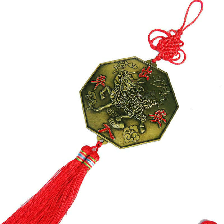 Mappa Feng Shui Bagua Mappa energetica dell'armonia dei nodi cinesi Specchio - Mappa Kirin Bagua da 10 cm - image 20