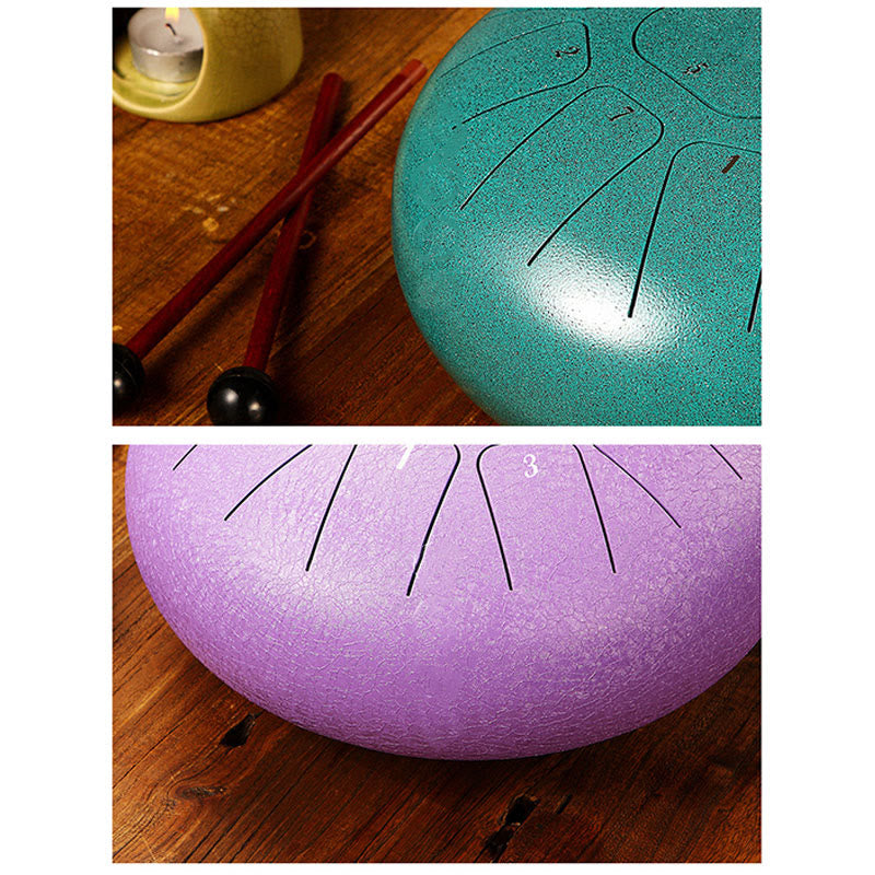 Buddha Stones Steel Tongue Drum Sound Healing Mindfulness Meditazione Yoga Drum Kit 11 Note 8 Pollici - image 22