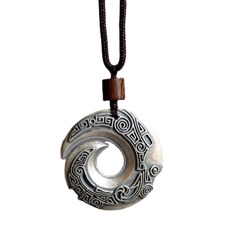 Buddha Stones La fortuna di una persona migliora il design del modello Collana pendente in rame con fortuna