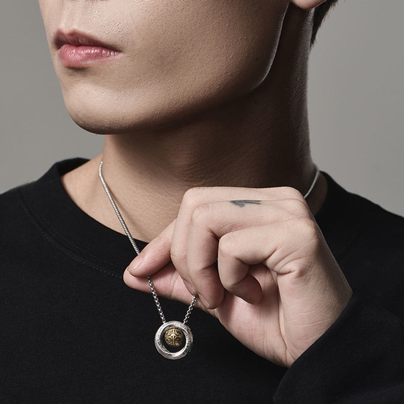 Collana con ciondolo in rame con perline portafortuna Mobius , Buddha Stones, ricchezza
