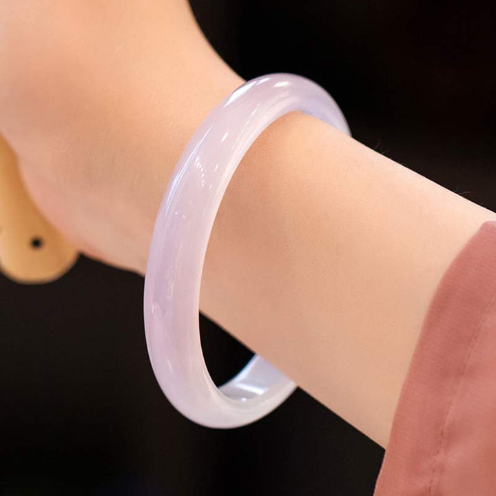 Buddha Stones Calcedonio naturale Armonia Braccialetto positivo - Viola - 64 millimetri - image 11