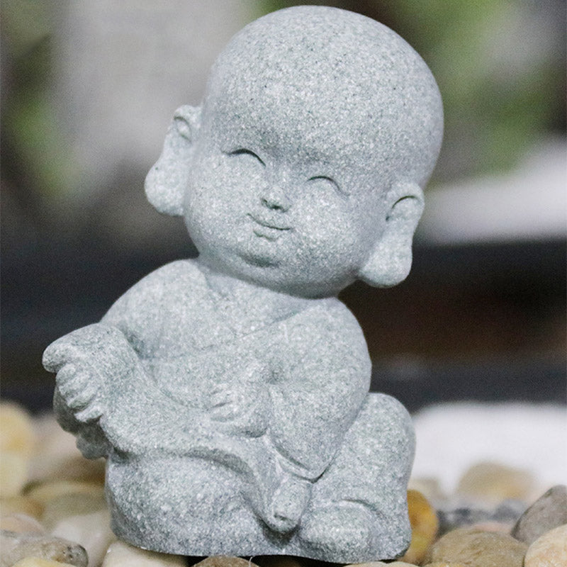 Buddha Stones Meditazione Preghiera Monaco Statua del Buddha Serenità Decorazione della casa