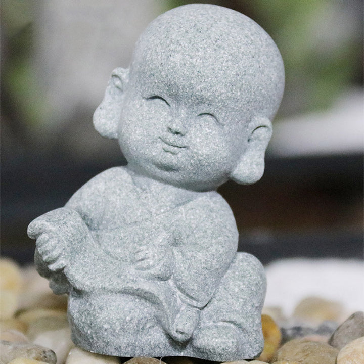 Buddha Stones Meditazione Preghiera Monaco Statua del Buddha Serenità Decorazione della casa
