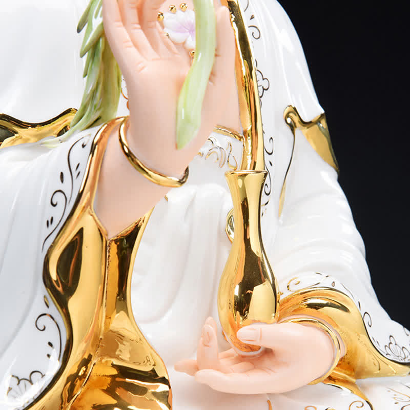 Statua in ceramica del successo del Bodhisattva Chenrezig Avalokitesvara Decorazione per la casa