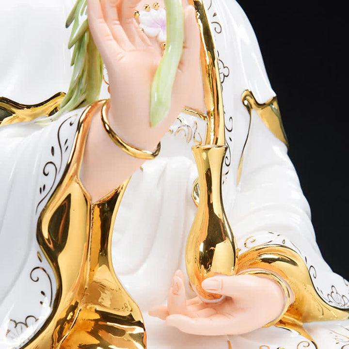 Statua in ceramica del successo del Bodhisattva Chenrezig Avalokitesvara Decorazione per la casa - image 8