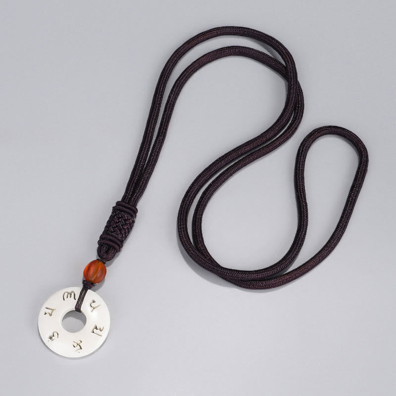 Collana con ciondolo con Buddha Stones, frutto di avorio Om Mani Padme Hum e protezione - image 5