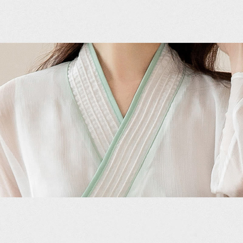 Buddha Stones Retro Preghiera Zen Meditazione Spirituale Pratica Chiffon Abbigliamento Donna Set - image 9