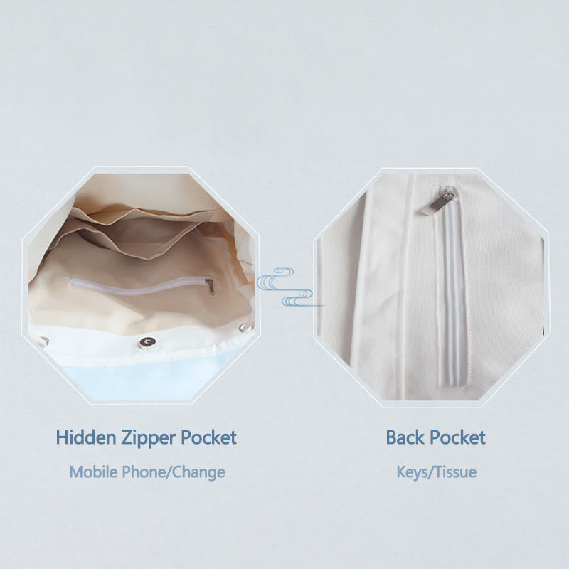 Zaino in tela di grande capacità ricamato a mano Buddha Stones - image 16