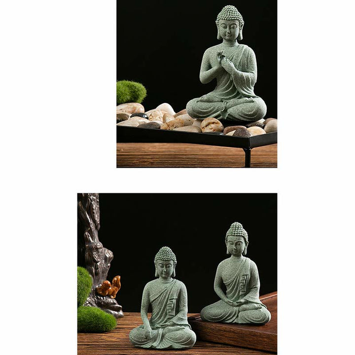 Buddha Stones Meditazione Tibetana Contemplazione Buddha Serenità Compassione Statua Figurina Decorazione