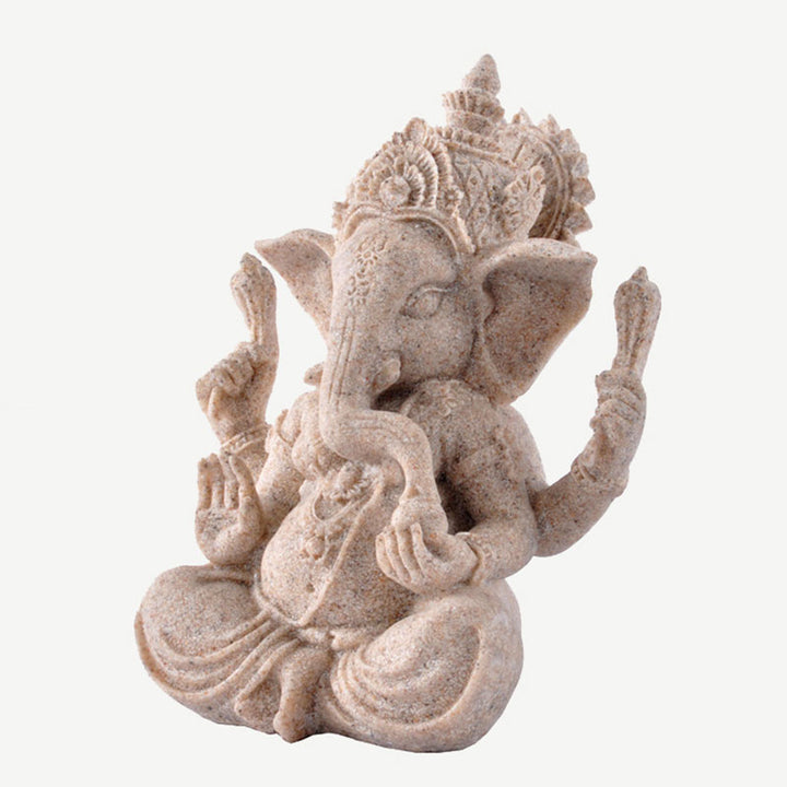 Buddha Stones Ganesh Ganpati Statua Elefante Ricchezza Benedizione Decorazione Casa