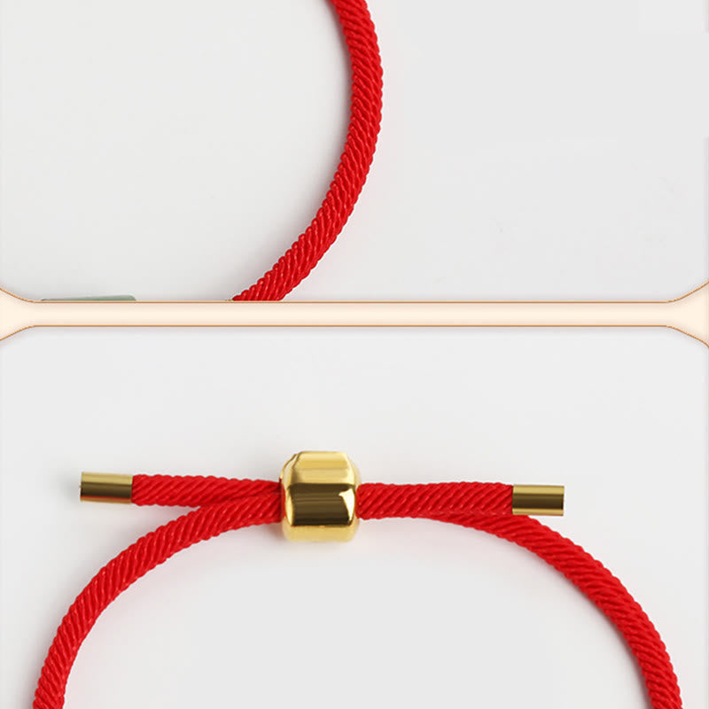 Braccialetto in corda intrecciata con protezione dalla fortuna in malachite, fatto a mano in Tibet, con Buddha Stones verde e pietra rossa