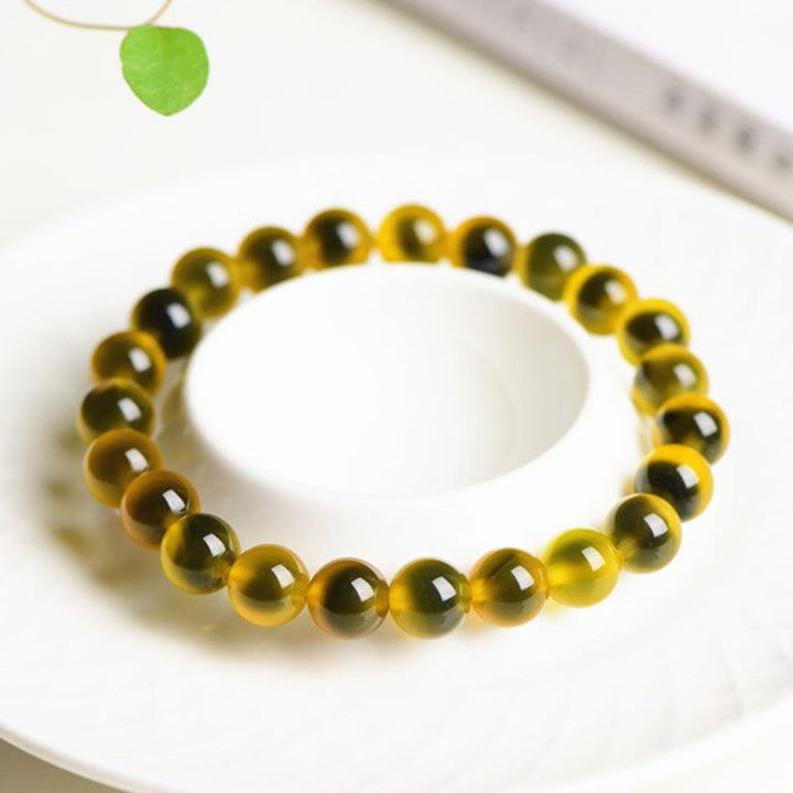 Braccialetto di perline di forza armonia agata caramella colorata naturale Buddha Stones