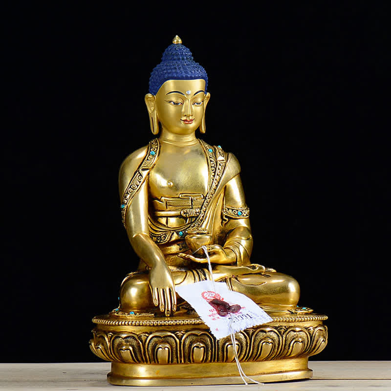 Statua di rame della compassione di Buddha Shakyamuni Decorazione