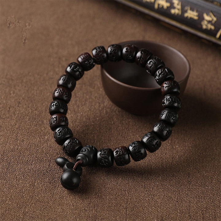 Braccialetto di protezione in legno Buddha Stones e fulmini tibetani - image 2